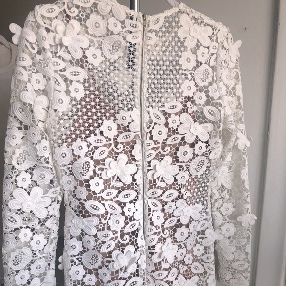 Selp-Portrait 3D Guipure mini dress US 6 - Picture 8 of 14